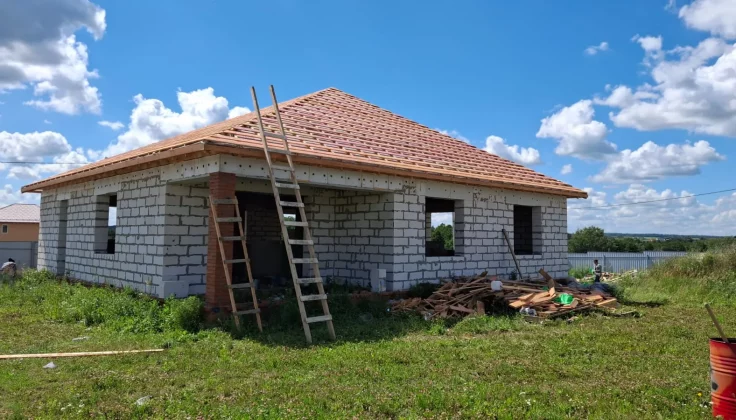 Строительство дома из газабетона, п. Федосьино КП Прибрежный Парк