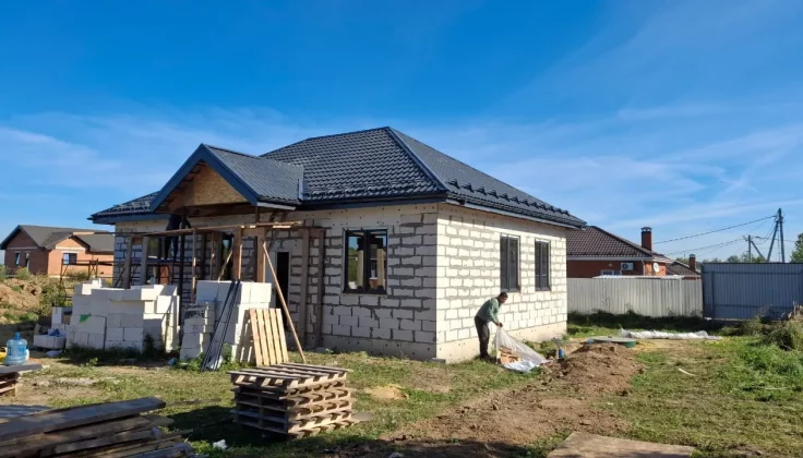 Строительство дома из газабетона, д. Солосцово